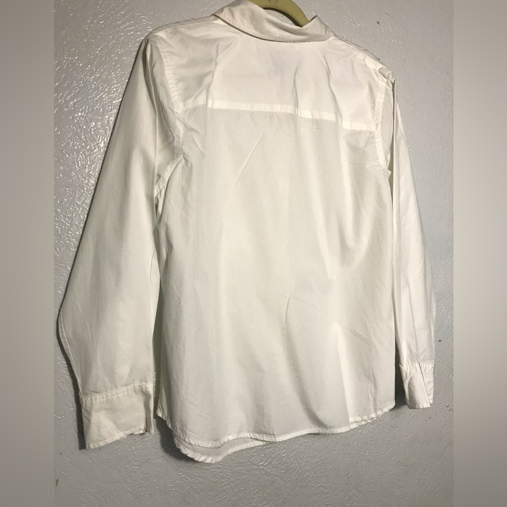 Ralph Lauren White Basic Button Down Blouse 1x - image 4